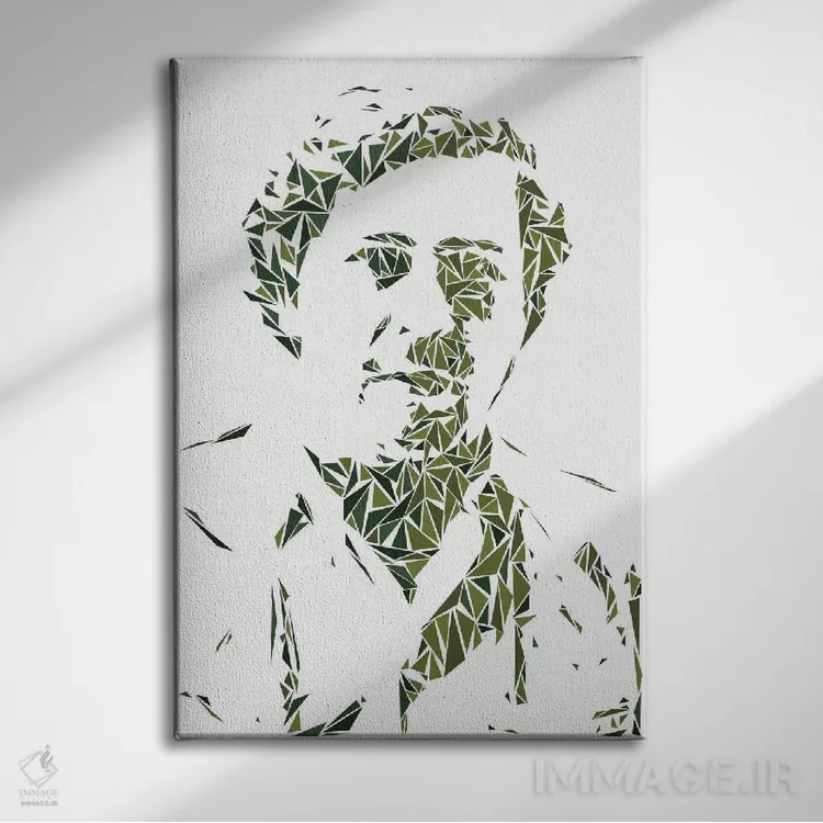 تابلو دکوراتیو پابلو اسکوبار اثر کریستین میلئو - نمای روبهرو روی دیوار