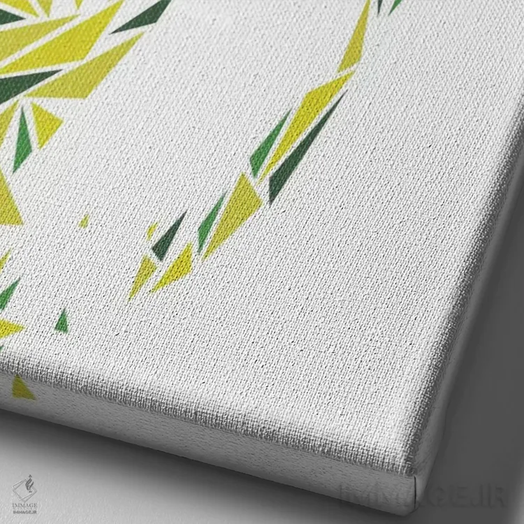 تابلو دکوراتیو طوطی آرا اثر کریستین میلئو - نمای نزدیک بافت بوم