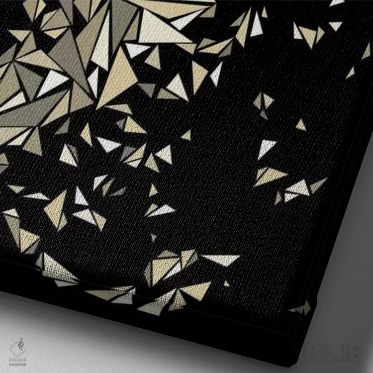 تابلو دکوراتیو جغد اثر کریستین میلئو - نمای نزدیک بافت بوم