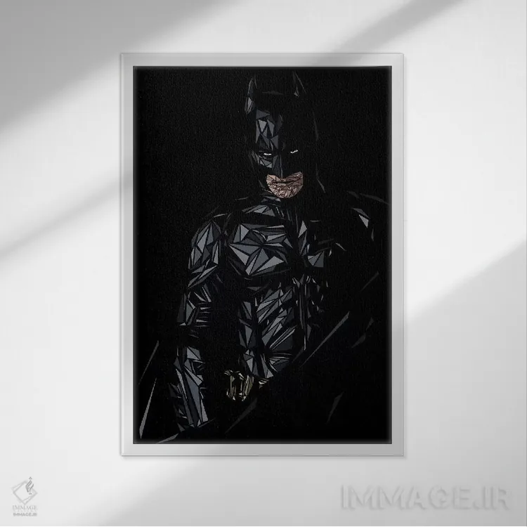 تابلو دکوراتیو بتمن ۴ اثر کریستین میلئو - نمای قابدار سفید
