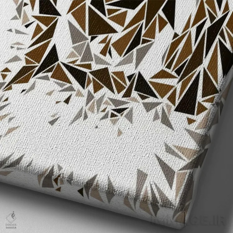 تابلو دکوراتیو ببر اثر کریستین میلئو - نمای نزدیک بافت بوم