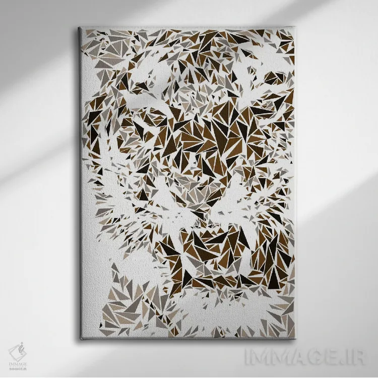 تابلو دکوراتیو ببر اثر کریستین میلئو - نمای روبهرو روی دیوار