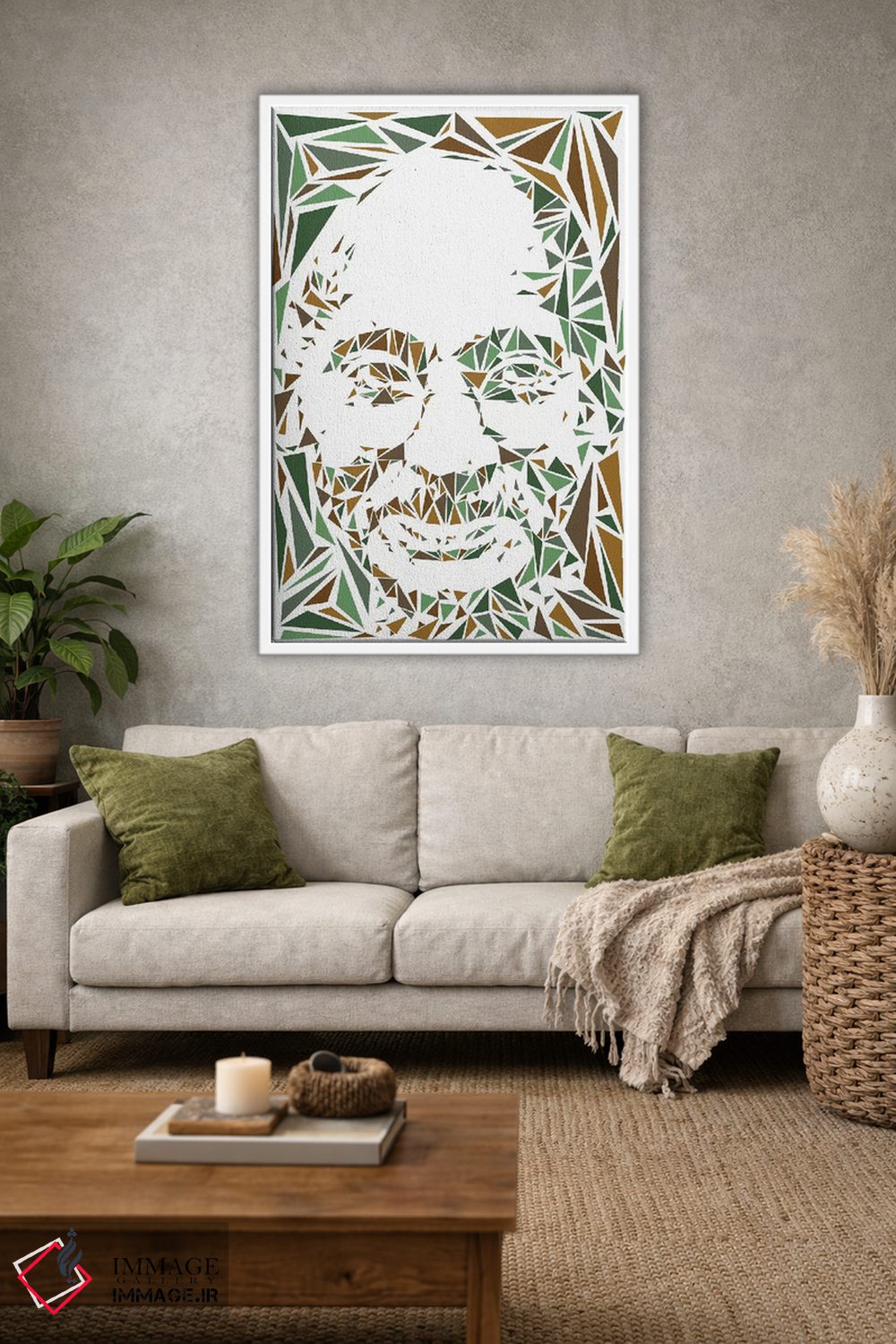 تابلو دکوراتیو گاندی اثر کریستین میلئو - D1W