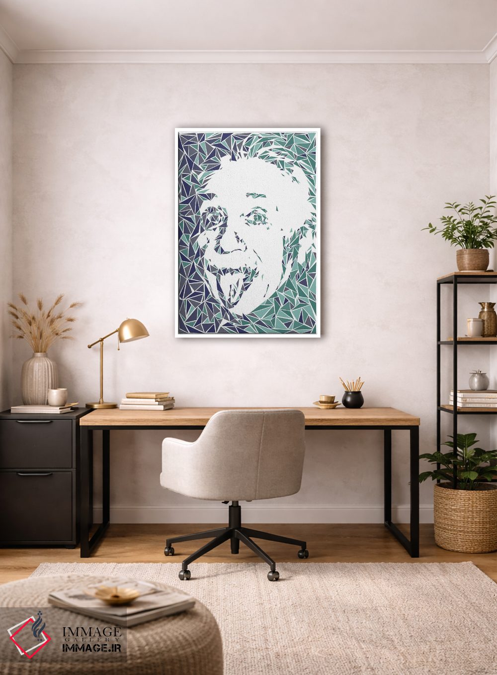 تابلو دکوراتیو آلبرت انیشتین اثر کریستین میلئو - D3W