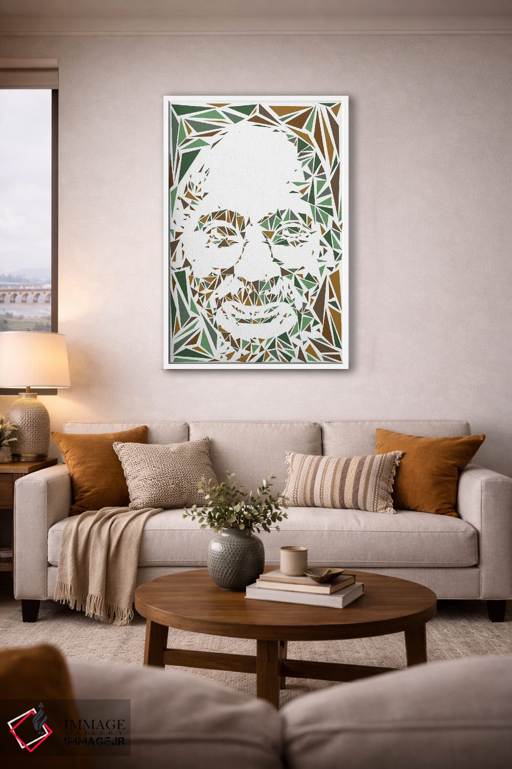 تابلو دکوراتیو گاندی اثر کریستین میلئو - D3W