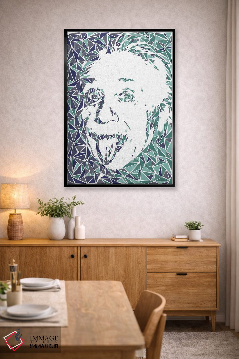 تابلو دکوراتیو آلبرت انیشتین اثر کریستین میلئو - D4B