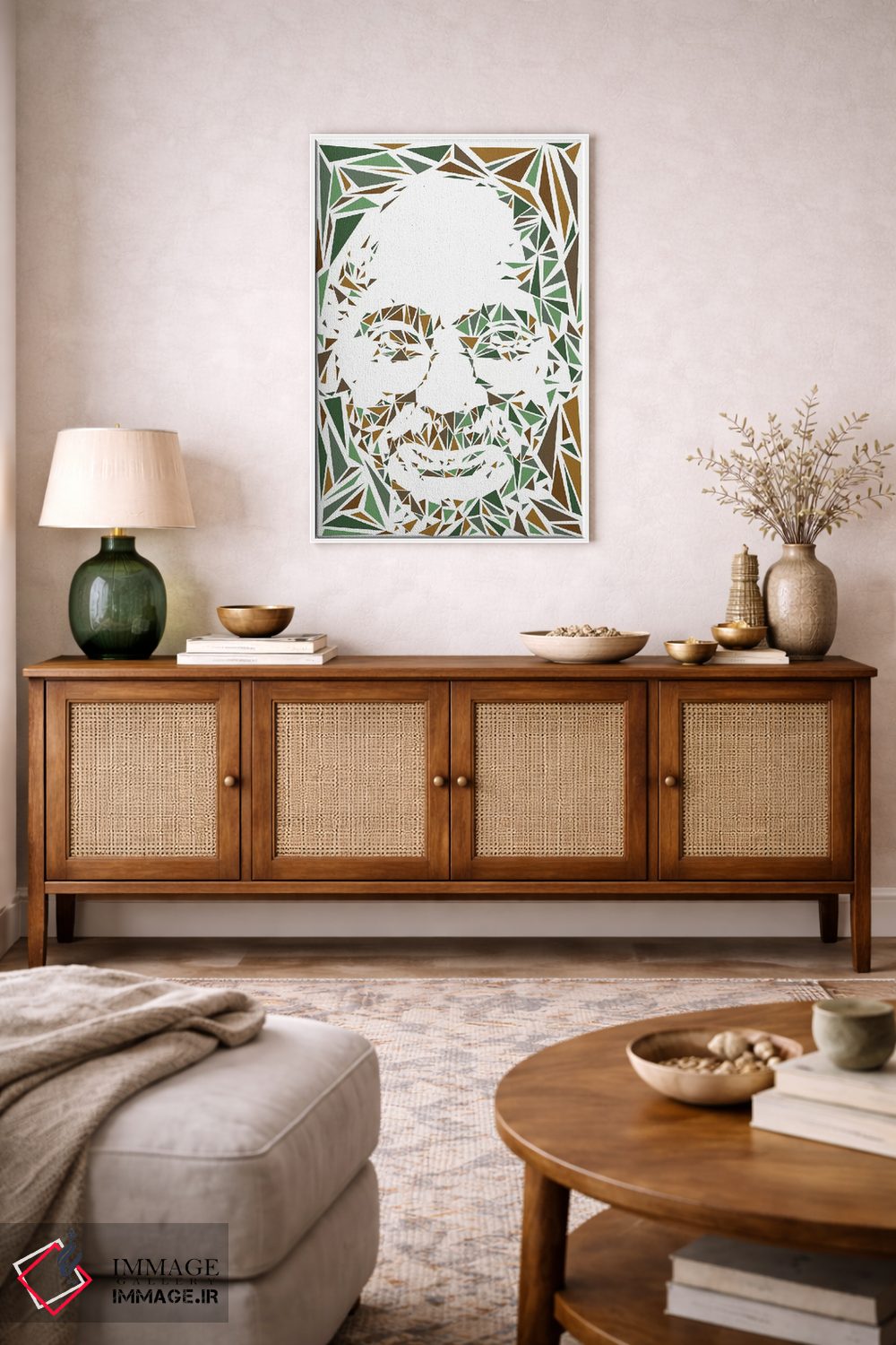 تابلو دکوراتیو گاندی اثر کریستین میلئو - D4W