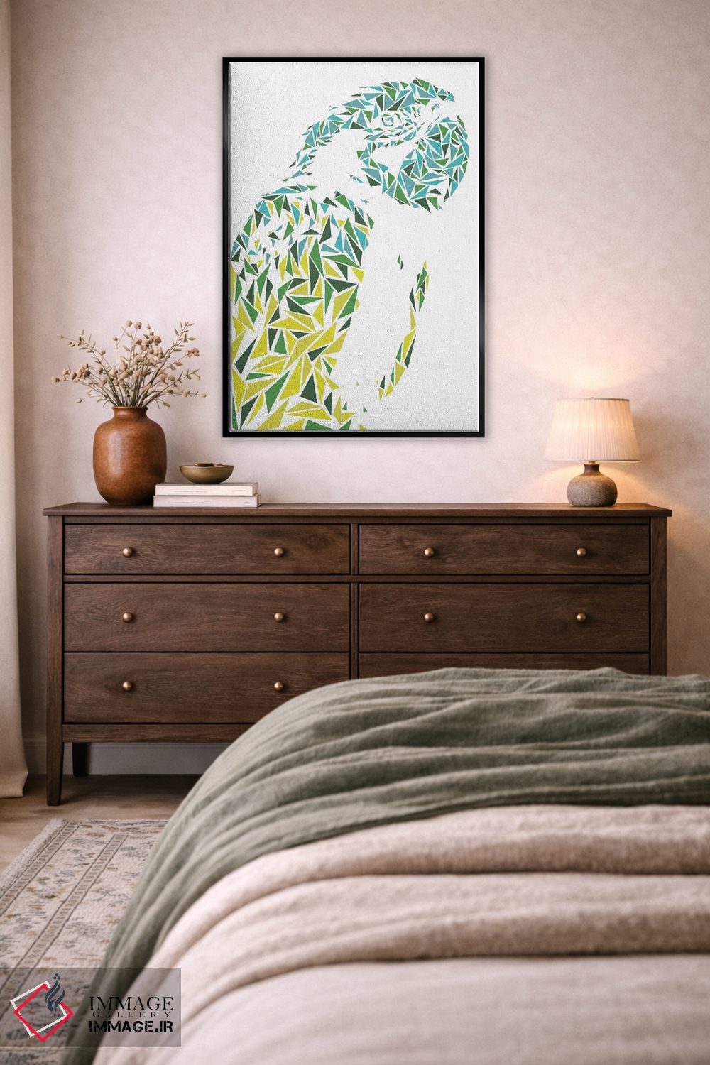 تابلو دکوراتیو طوطی آرا اثر کریستین میلئو - D5B