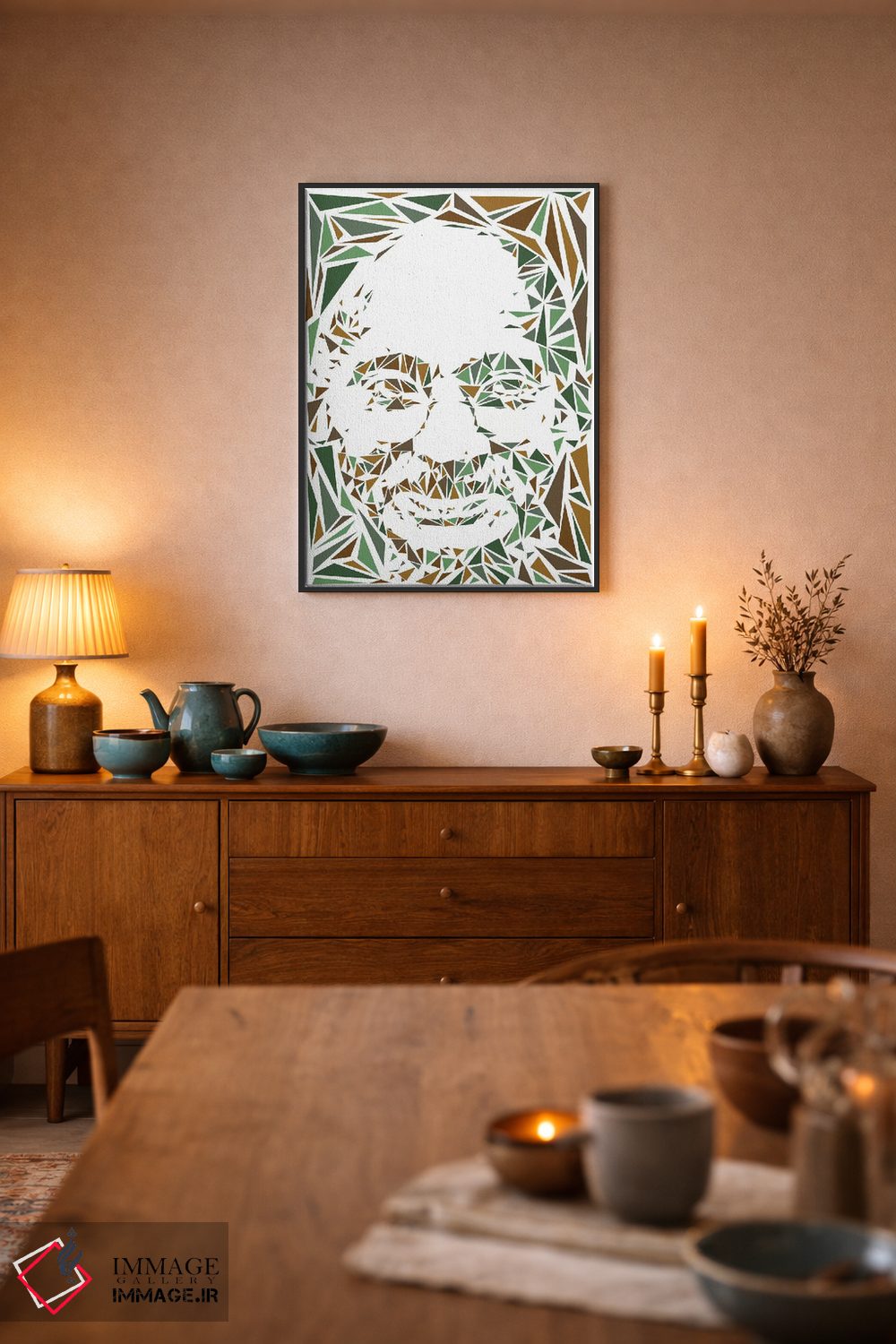 تابلو دکوراتیو گاندی اثر کریستین میلئو - D6B