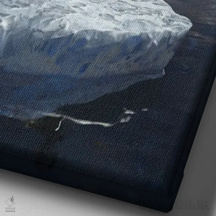 تابلو دکوراتیو جوانی با عینک واقعیت مجازی دریا را می پیماید اثر مایک کیف - نمای نزدیک بافت بوم