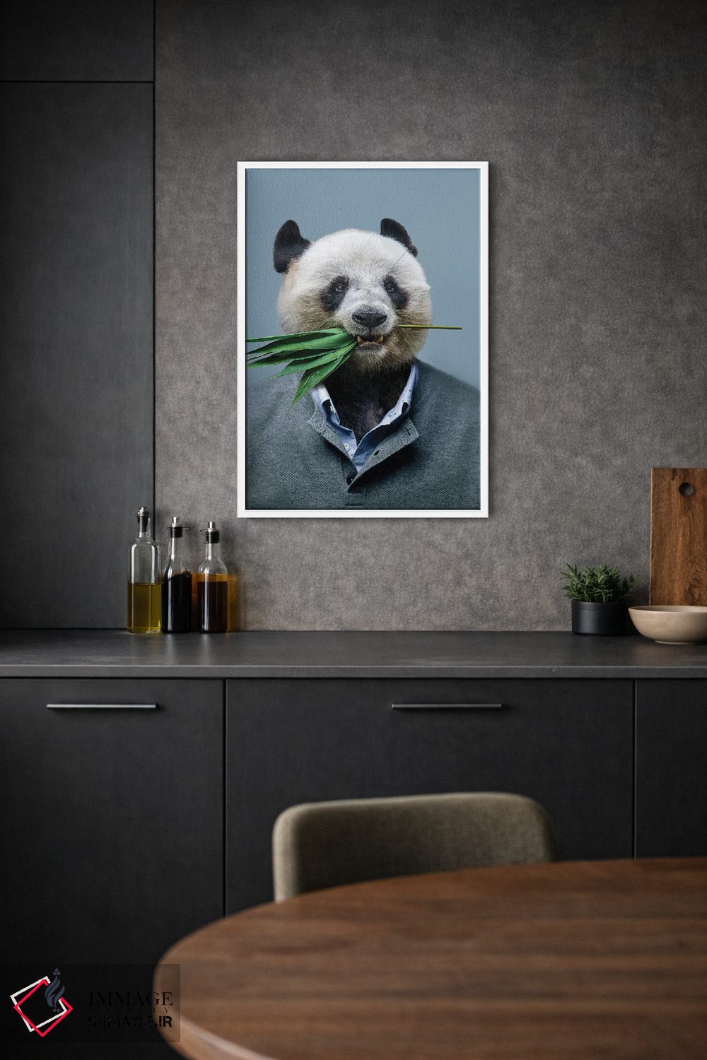 تابلو دکوراتیو مرد پاندا اثر مایک کیف - D1W