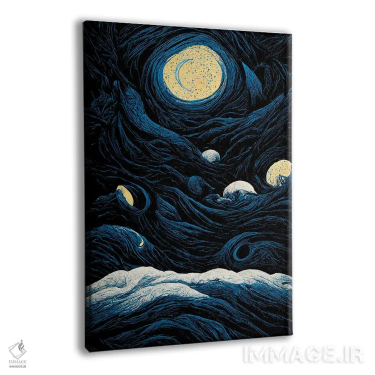تابلو دکوراتیو شب پرستاره ۳ اثر مایک کیف - نمای پرسپکتیو محصول