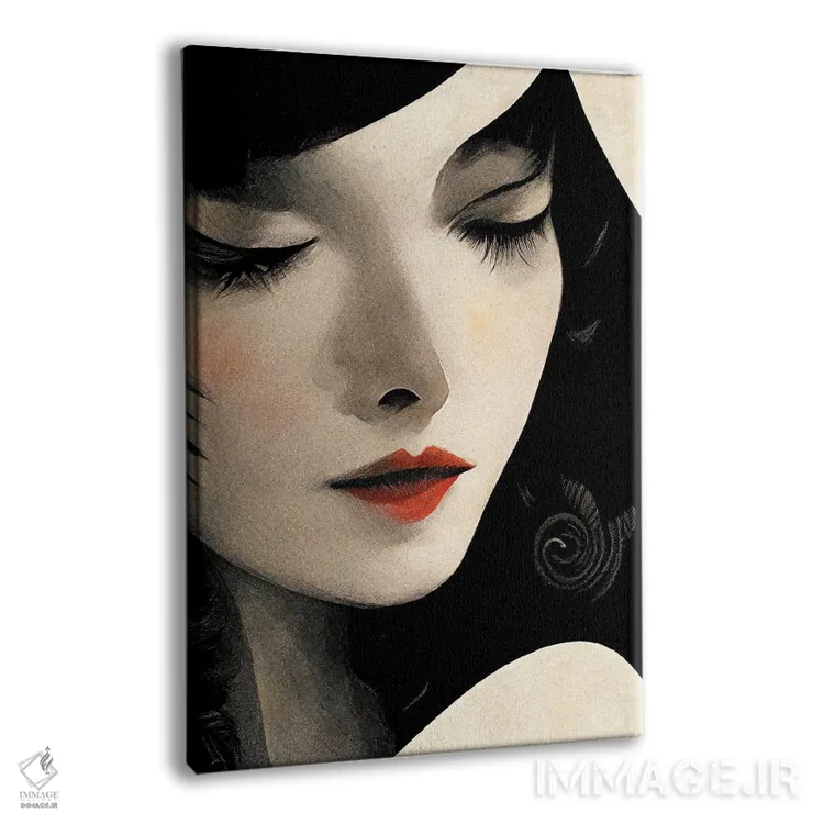 تابلو دکوراتیو پرتره زنانه اثر مایک کیف - نمای پرسپکتیو محصول