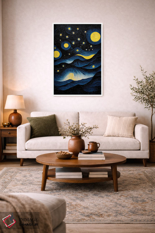 تابلو دکوراتیو شب پرستاره ۴ اثر مایک کیف - D2W