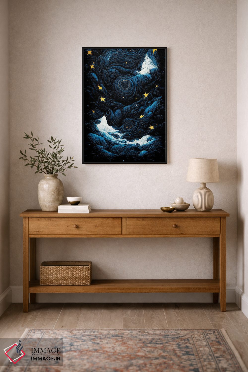 تابلو دکوراتیو شب پرستاره ۵ اثر مایک کیف - D2B