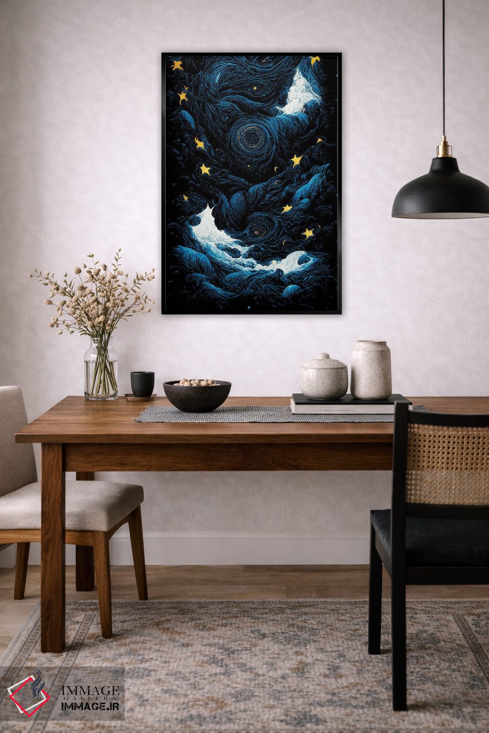 تابلو دکوراتیو شب پرستاره ۵ اثر مایک کیف - D4B