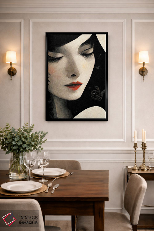 تابلو دکوراتیو پرتره زنانه اثر مایک کیف - D2B
