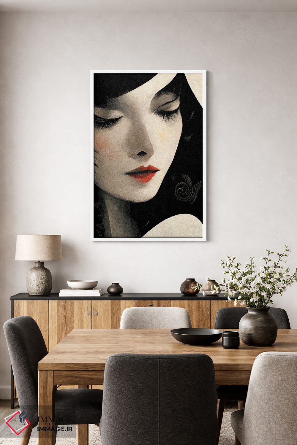 تابلو دکوراتیو پرتره زنانه اثر مایک کیف - D3W