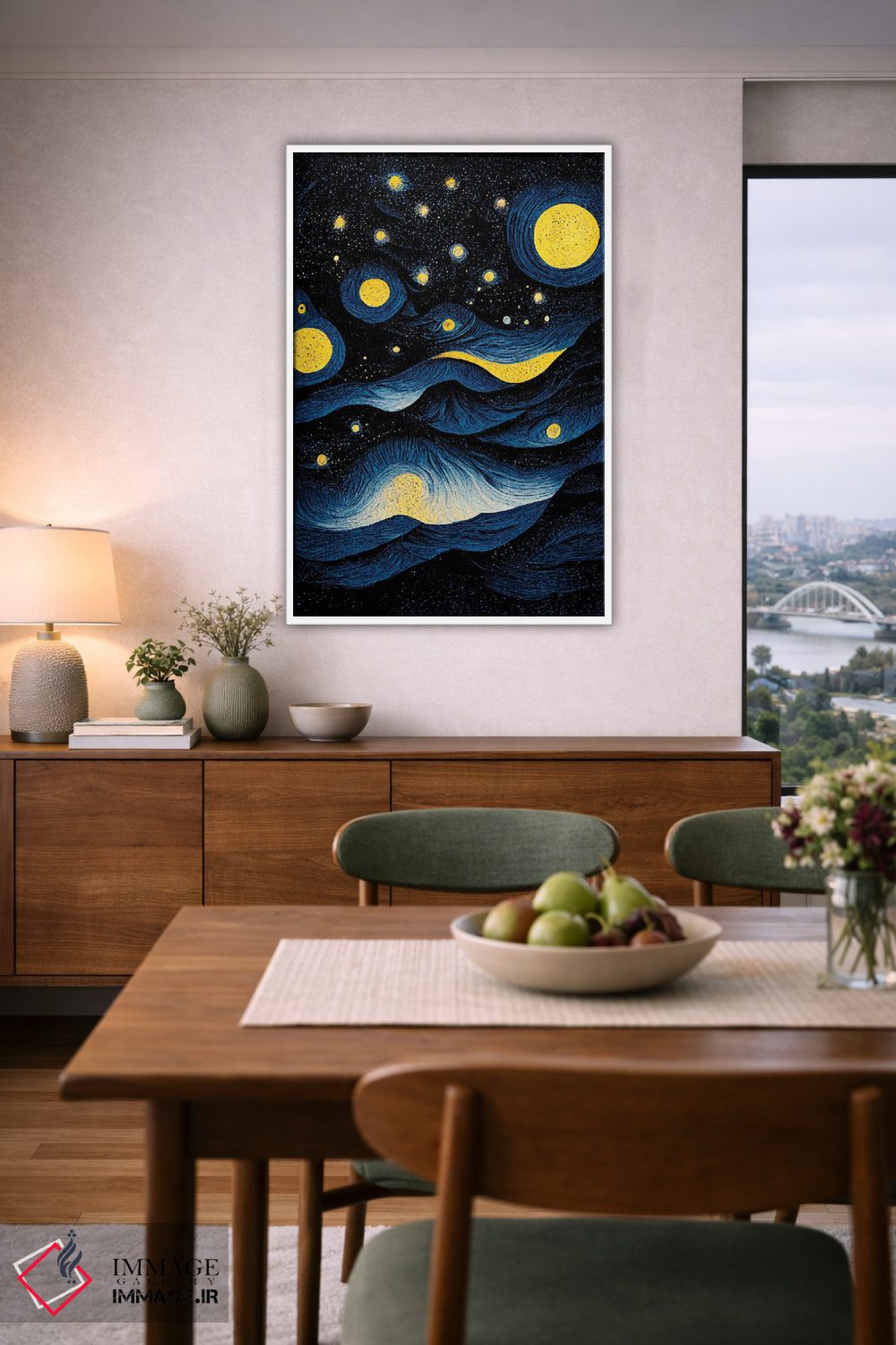 تابلو دکوراتیو شب پرستاره ۴ اثر مایک کیف - D5W