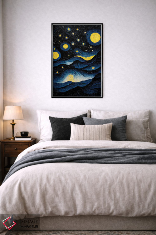 تابلو دکوراتیو شب پرستاره ۴ اثر مایک کیف - D6B