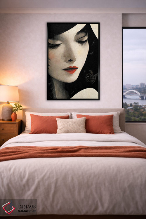 تابلو دکوراتیو پرتره زنانه اثر مایک کیف - D5B