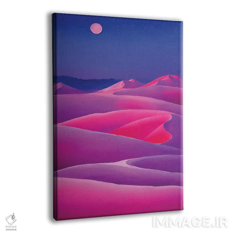 تابلو دکوراتیو بیابان صورتی ۳ اثر مایک کیف - نمای پرسپکتیو محصول