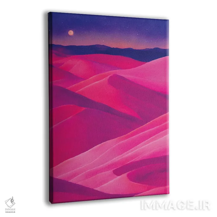 تابلو دکوراتیو بیابان صورتی اثر مایک کیف - نمای پرسپکتیو محصول