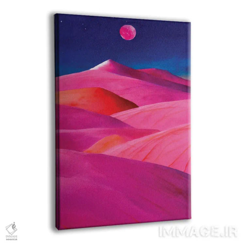 تابلو دکوراتیو بیابان صورتی ۲ اثر مایک کیف - نمای پرسپکتیو محصول