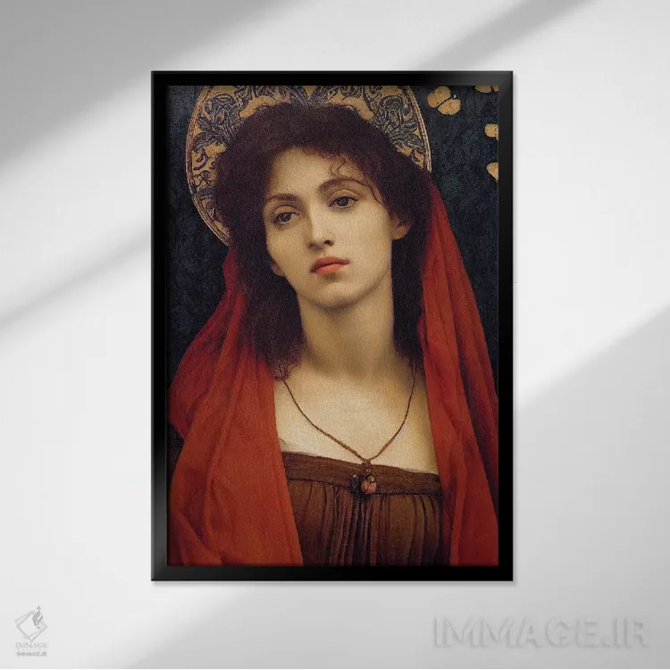 تابلو دکوراتیو نقاشی مادلنا ۲ اثر مایک کیف - نمای قابدار مشکی