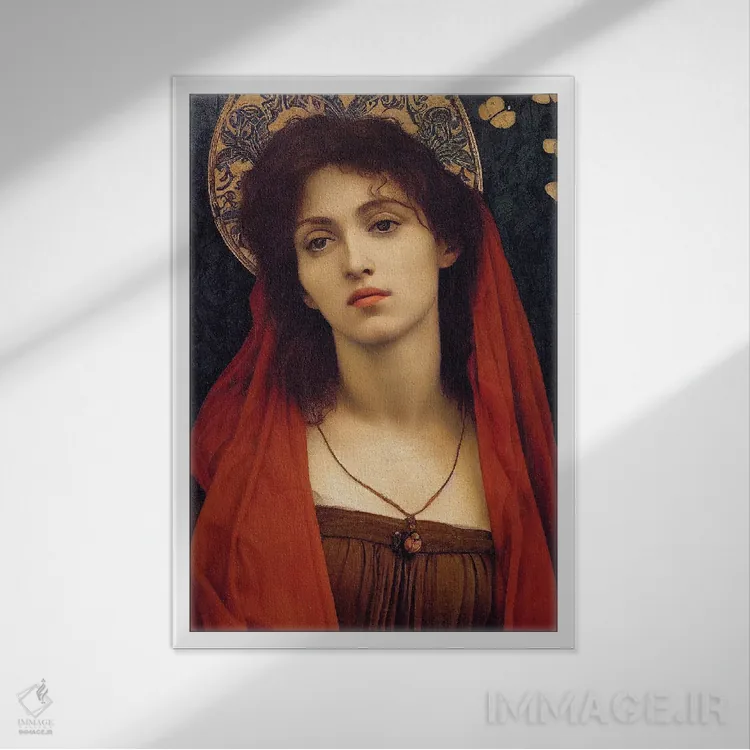 تابلو دکوراتیو نقاشی مادلنا ۲ اثر مایک کیف - نمای قابدار سفید