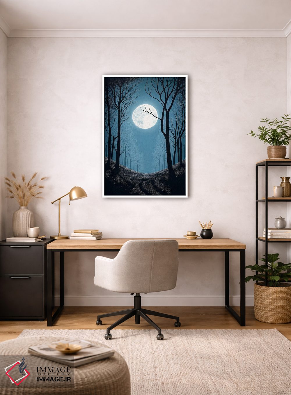 تابلو دکوراتیو جنگل مهتابی اثر مایک کیف - D3W