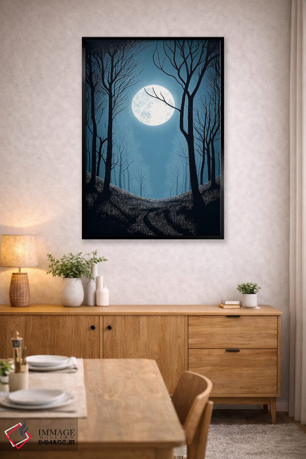 تابلو دکوراتیو جنگل مهتابی اثر مایک کیف - D5B