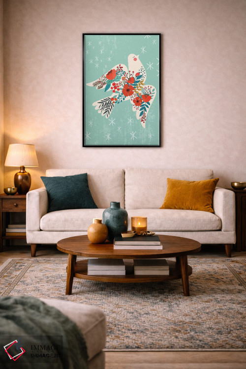 تابلو مینیمال صلح کبوتر اثر میا چارو - D4B