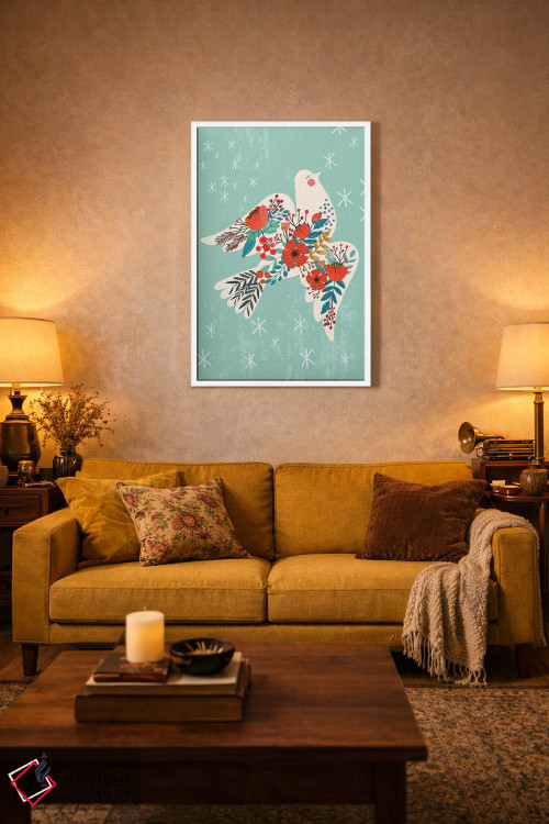 تابلو مینیمال صلح کبوتر اثر میا چارو - D2W