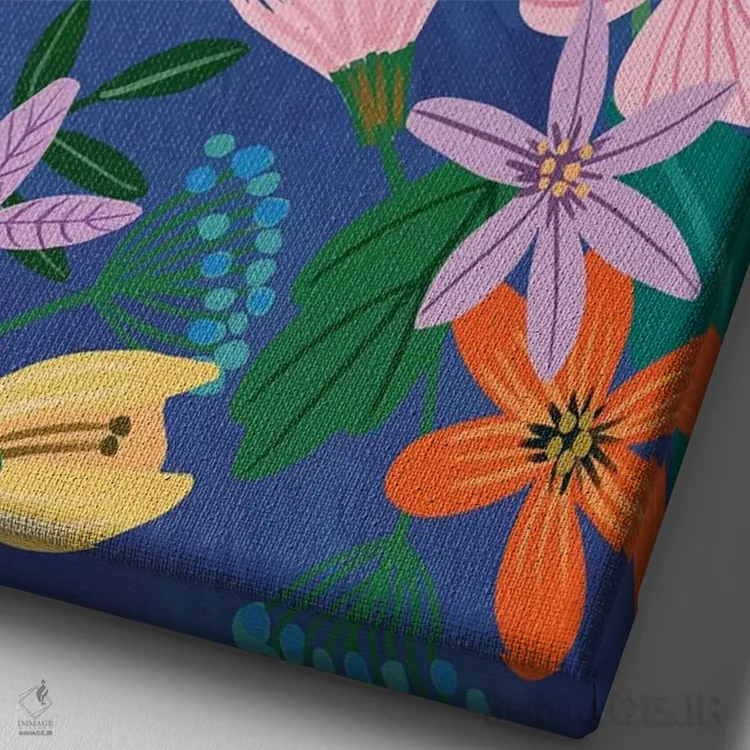 تابلو دکوراتیو هر چه خواهد شد خواهد شد اثر میا چارو - نمای نزدیک بافت بوم