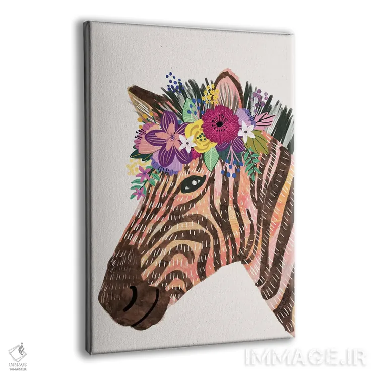 تابلو دکوراتیو گورخر اثر میا چارو - نمای پرسپکتیو محصول