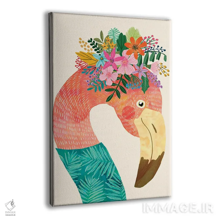تابلو دکوراتیو فلامینگو اثر میا چارو - نمای پرسپکتیو محصول