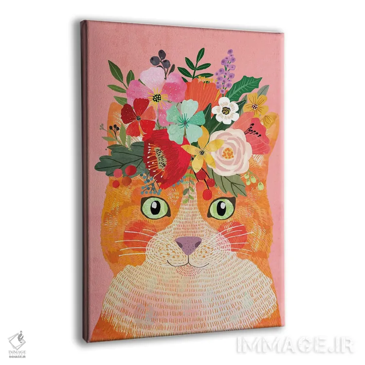 تابلو دکوراتیو گربه رازآلود اثر میا چارو - نمای پرسپکتیو محصول