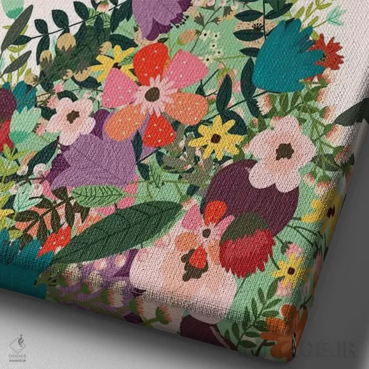 تابلو دکوراتیو قلب فیل اثر میا چارو - نمای نزدیک بافت بوم