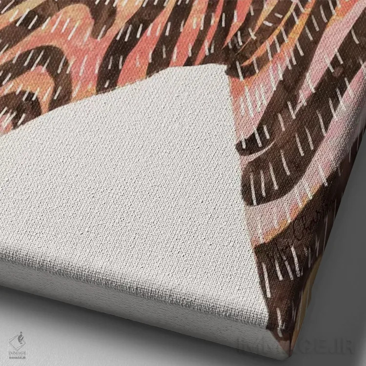 تابلو دکوراتیو گورخر اثر میا چارو - نمای نزدیک بافت بوم