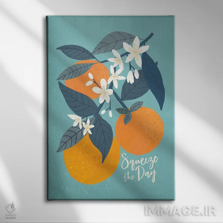 تابلو دکوراتیو پرتقال ها اثر میا چارو - نمای روبهرو روی دیوار