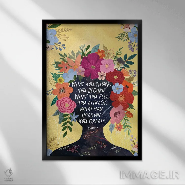 تابلو دکوراتیو جذب سوم اثر میا چارو - نمای قابدار مشکی