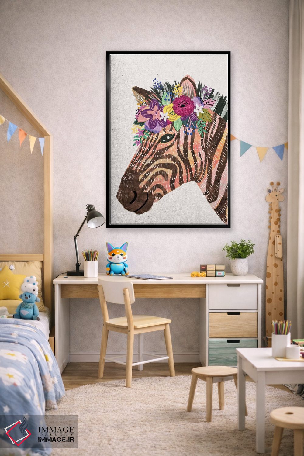 تابلو دکوراتیو گورخر اثر میا چارو - D2B