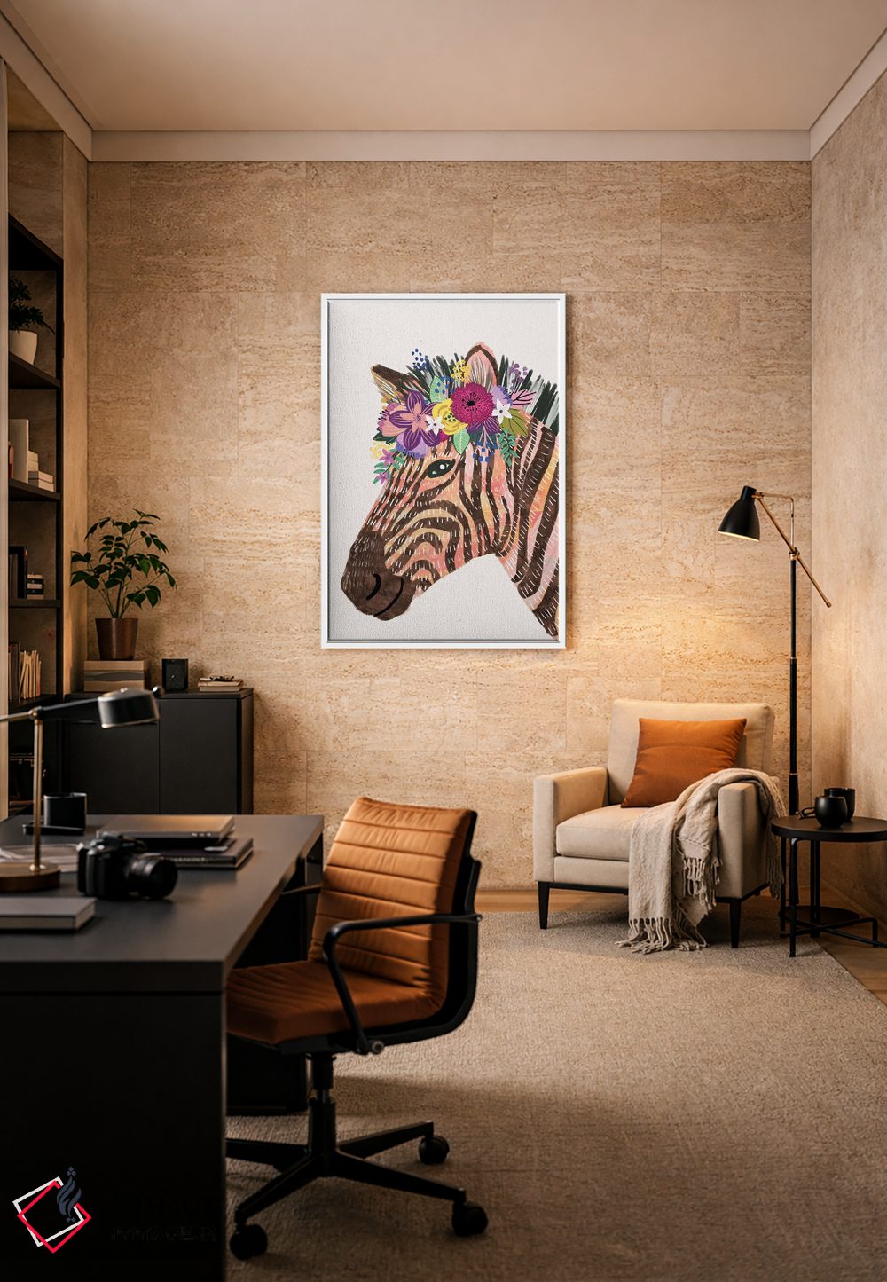 تابلو دکوراتیو گورخر اثر میا چارو - D6W