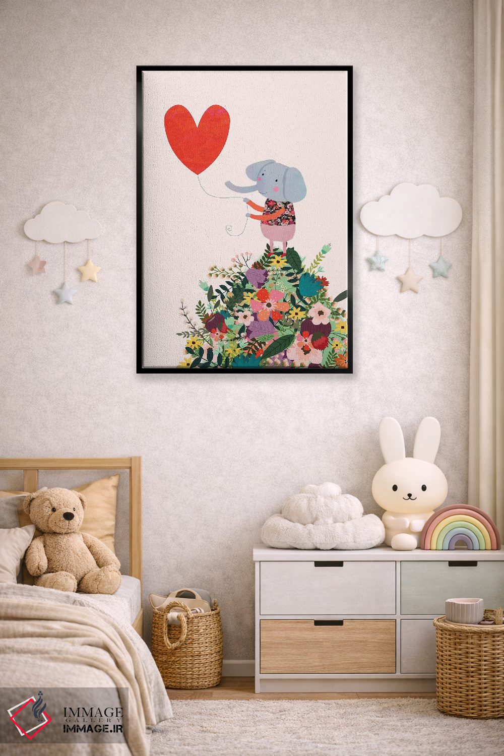 تابلو دکوراتیو قلب فیل اثر میا چارو - D6B