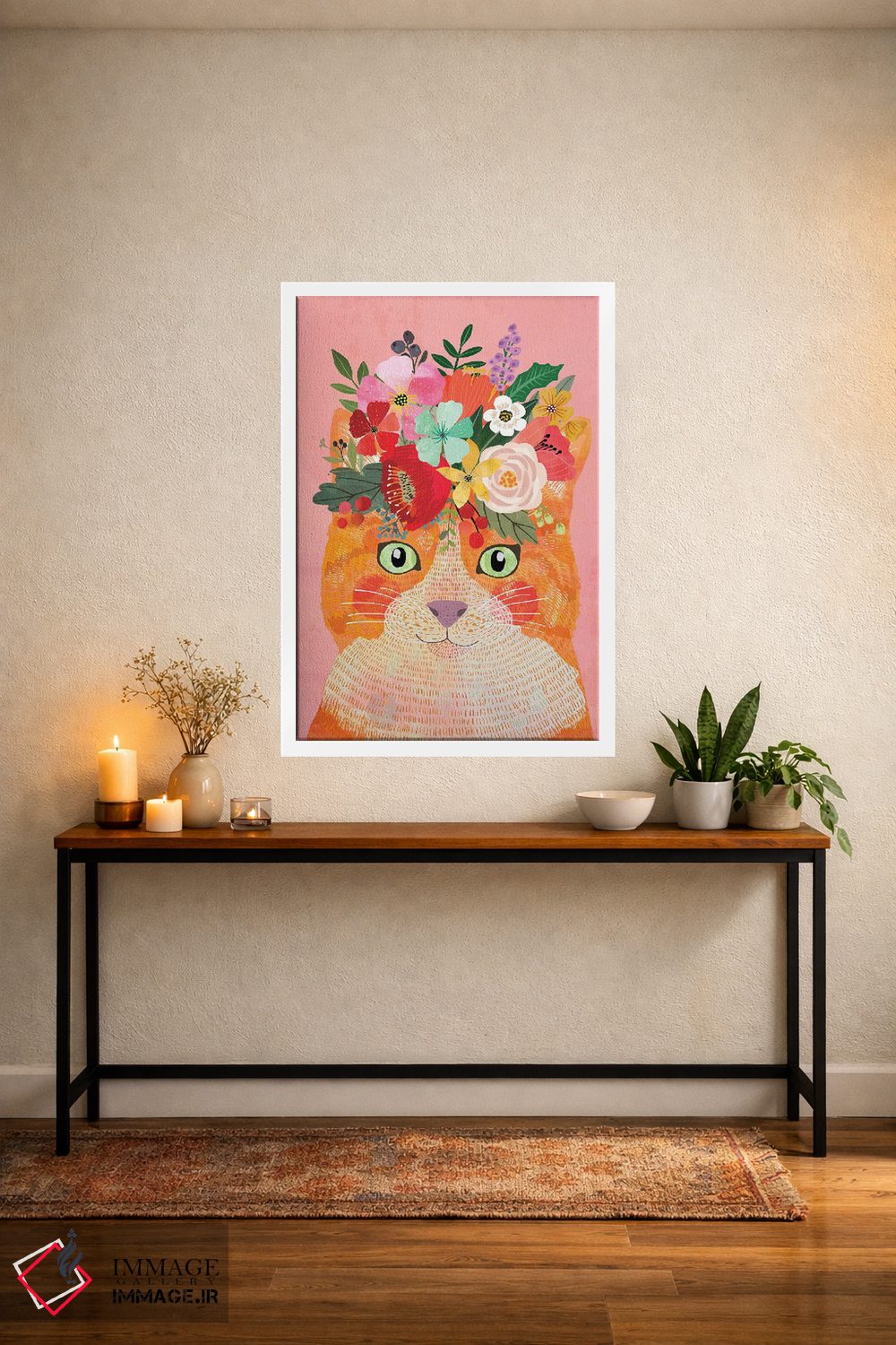 تابلو دکوراتیو گربه رازآلود اثر میا چارو - D4W