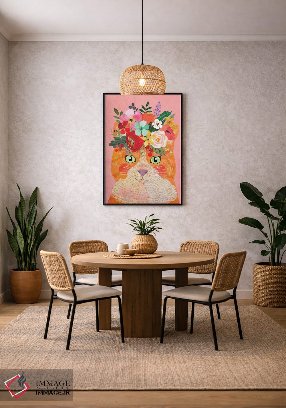 تابلو دکوراتیو گربه رازآلود اثر میا چارو - D5B