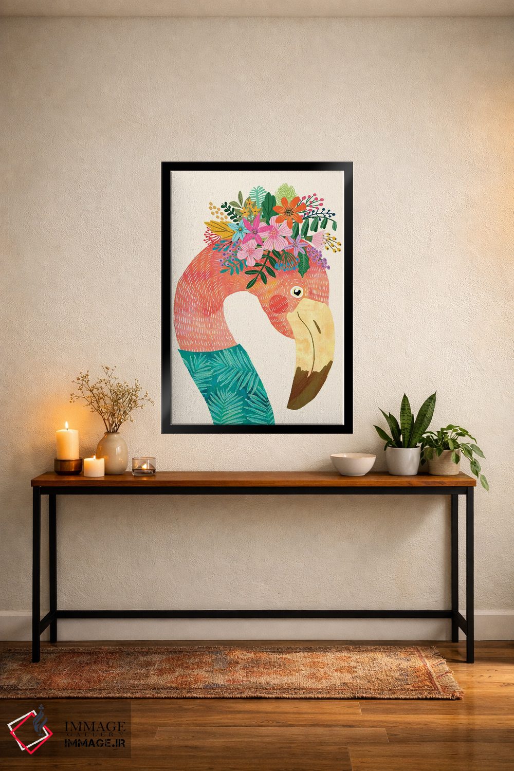 تابلو دکوراتیو فلامینگو اثر میا چارو - D6B
