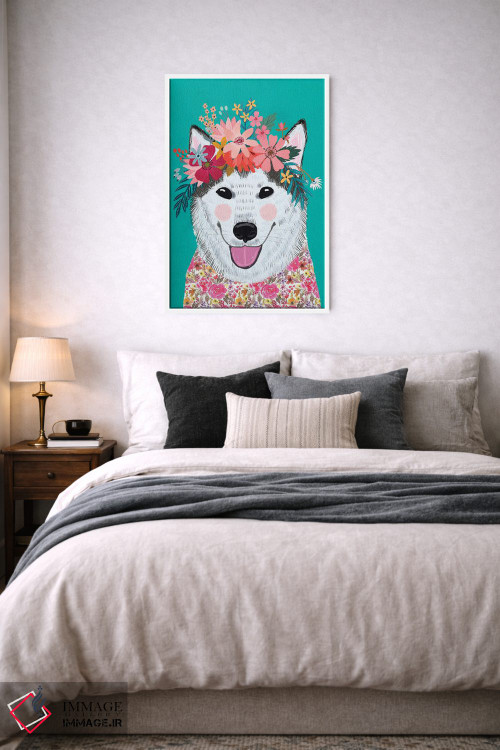 تابلو دکوراتیو هاسکی اثر میا چارو - D6W