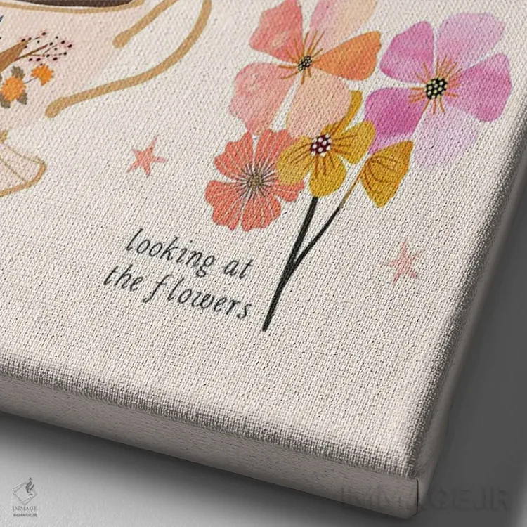 تابلو دکوراتیو چیزهای آرام بخش اثر میا چارو - نمای نزدیک بافت بوم